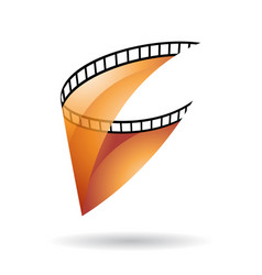 Orange Transparent Film Strip Icon