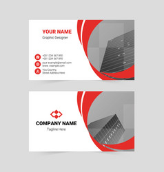 Red Modern Business Card Template