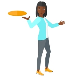 Woman Playing Frisbee