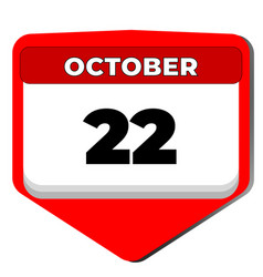 22 October Icon Calendar Day Date