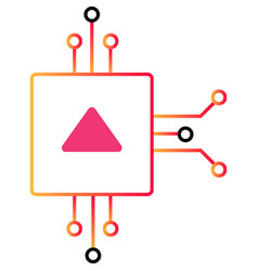 Chip Outline Icon Microchip Cpu Processor