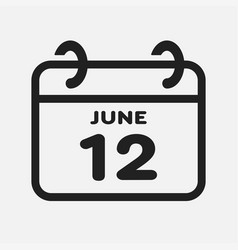 Icon Page Calendar Day - 12 June