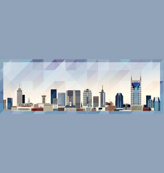 Nashville Skyline Colorful Poster On Beautiful