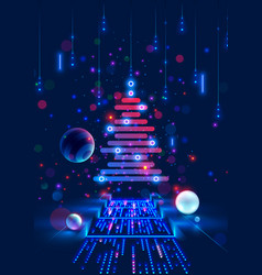 Christmas Tree On Poster In Computer