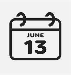 Icon Page Calendar Day - 13 June