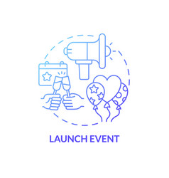 Launch Event Promo Concept Icon