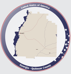 Map Quitman County In Georgia