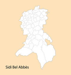 High Quality Map Of Sidi Bel Abbes Is A Province