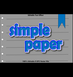 Simple Paper Editable Text Effect