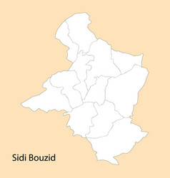 High Quality Map Of Sidi Bouzid Is A Region