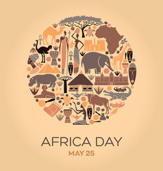 Africa Day On 25 May With Symbols