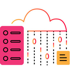 Cloud Database Outline Icon Data Network