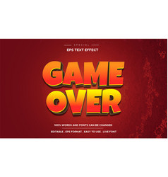 Editable Text Effect Game Over Style