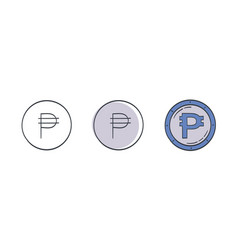 Icons Of The Philippine Peso Painted Symbol