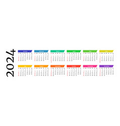 Calendar For 2024 Isolated On A White Background