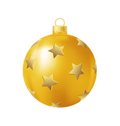 Yellow Christmas Tree Toy With Golden Stars