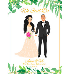 Bride And Groomcouple Wedding Card With The