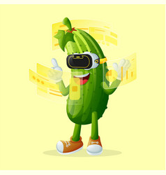 Cute Cucumber Character In Metaverse