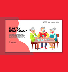 Elderly People Playing Board Game Together