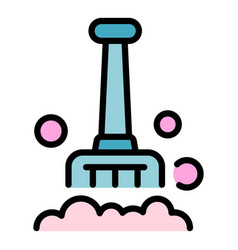 Mop Cleaning Icon Flat