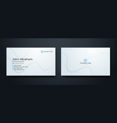 White Modern Simple Abstract Business Card