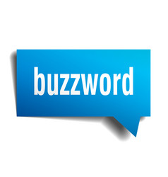 Buzzword Blue 3d Speech Bubble