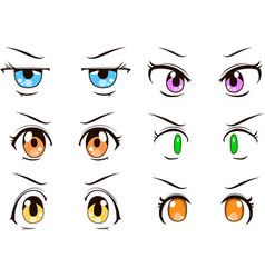 Cute Anime-style Eyes With An Angry Look