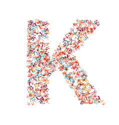 Decorative Music Note Letter K