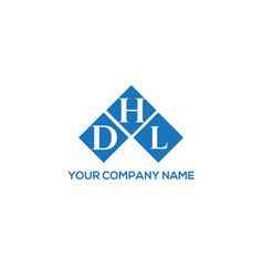 Dhl Letter Logo Design On White Background