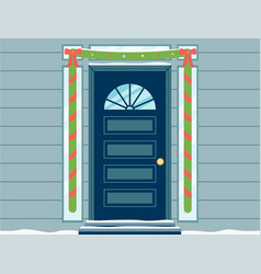 Holiday Elegant Doorway With Green Christmas