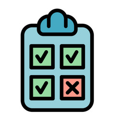 Business Survey Icon Flat