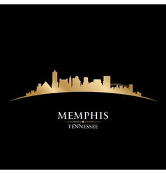 Memphis Tennessee City Skyline Silhouette