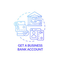 Get Business Bank Account For Savings Concept Icon