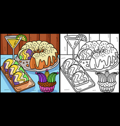 Mardi Gras Treats Coloring Page