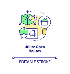 Utilize Open Houses Concept Icon