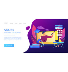 Online Learning For Seniors Concept Landing Page