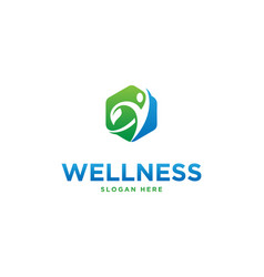 Wellness Health Leaf Logo Design