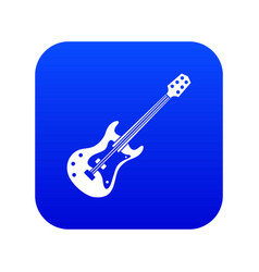 Classical Electric Guitar Icon Digital Blue