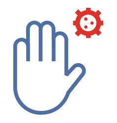 Covid 19 Stop Hand Stroke Icon