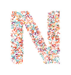 Decorative Music Note Letter N