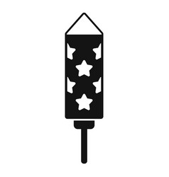 Firework Rocket With Stars Displaying