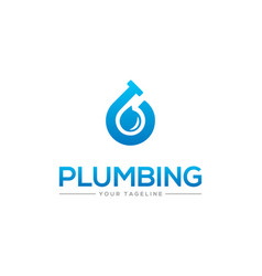 Plumbing Service And Water Logo Design