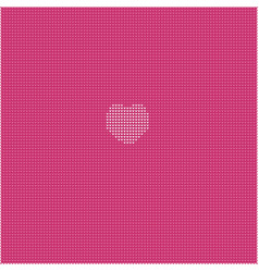 Romantic Knitted Heart On Pink Background Warm