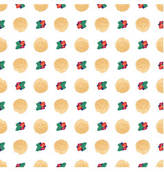 Seamless Pattern With Round Pancake