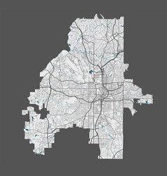 Atlanta Map Detailed Map City Poster