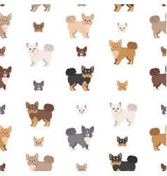 Chihuahua Seamless Pattern Dog Healthy Silhouette