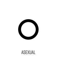 Asexual Sign Black Icon