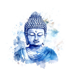 Blue Buddha Watercolor Great Design For Any