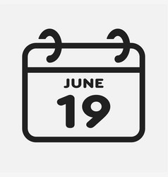 Icon Page Calendar Day - 19 June