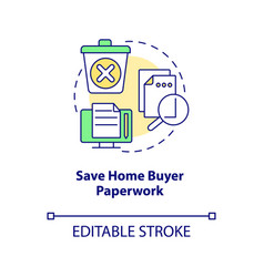 Save Home Buyer Paperwork Concept Icon